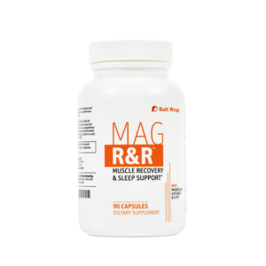 SaltWrap Mag R&amp;R - Nighttime Muscle Cramps Support, Natural Sleep Support for Adults with Magnesium Glycinate for Muscle Spasm and Leg Cramps Relief, 90 Capsules