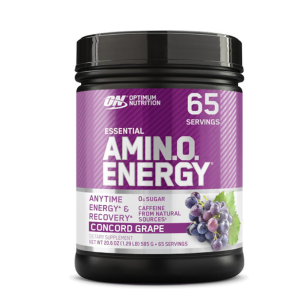 Optimum Nutrition Amino Energy - Pre Workout with Green Tea, BCAA, Amino Acids, Keto Friendly, Green Coffee Extract, Energy Powder - Concord Grape, 65 Servings (Packaging May Vary)