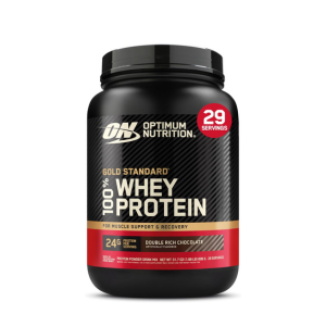 Optimum Nutrition Gold Standard 100% Whey Protein Powder, Double Rich Chocolate, 2 Pound (Packaging May Vary)