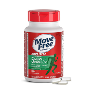 Move Free Advanced Glucosamine Chondroitin MSM Joint Support Supplement, Supports Mobility Comfort Strength Flexibility & Bone - 120 Count (Pack of 3)