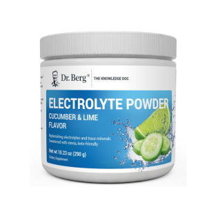 Dr. Berg Zero Sugar Hydration Keto Electrolyte Powder - Enhanced w/ 1000 mg of Potassium & Real Pink Himalayan Salt (NOT Table Salt) - Cucumber Lime Flavor Hydration Drink Mix Supplement - 50 Servings