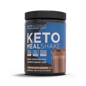 Keto Science Ketogenic Meal Shake Chocolate Dietary Supplement, Rich in MCTs and Protein, Packed with Collagen, Vitamins and Minerals, Keto and Paleo Friendly, Weight Loss, (14 servings), 20.49 Oz