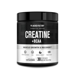 Jacked Factory Creatine + BCAAs - Creatine Monohydrate + BCAA Powder for Increased Post-Workout Recovery, Performance, Lean Muscle Growth, & Reduced Fatigue - 30 Servings, Unflavored