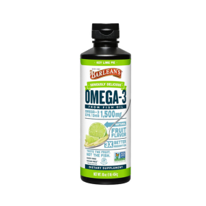 Barlean's Organic Oils Seriously Delicious Omega-3 High Potency Fish Oil, Key Lime Pie, 16 Fl Oz