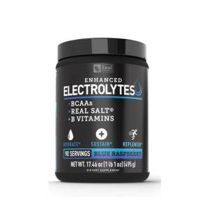 Enhanced Electrolyte Powder (Blue Raspberry | 90ct.) w/ 0 Sugar +BCAAs +B-Vitamins Electrolyte Supplement w Potassium Zinc & Magnesium for Hydration – Keto Electrolytes