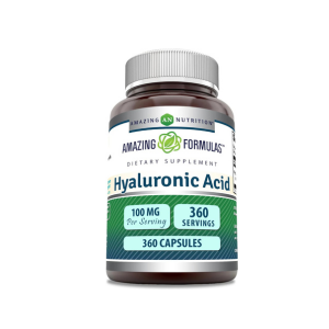 Amazing Formulas Hyaluronic Acid 100 Mg Capsules Supplement | Non-GMO | Gluten Free | Made in USA (1 Pack, 360 Count)