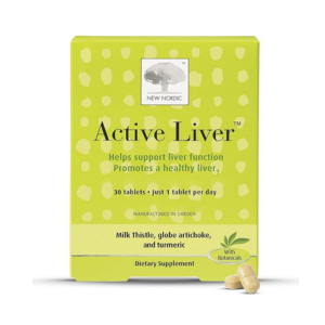 NEW NORDIC Active Liver 30-Day Supply, Daily Liver Supplement, Milk Thistle, Artichoke & Turmeric, 30 Tablets (Pack of 1)
